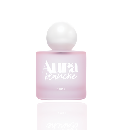 Flacon rose du parfum pour cheveux Aura Blanche 50 ml naqä
