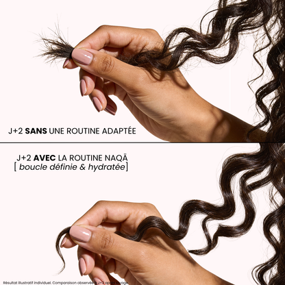 Comparatif de boucles à J+2 sans routine adaptée et avec la routine naqä