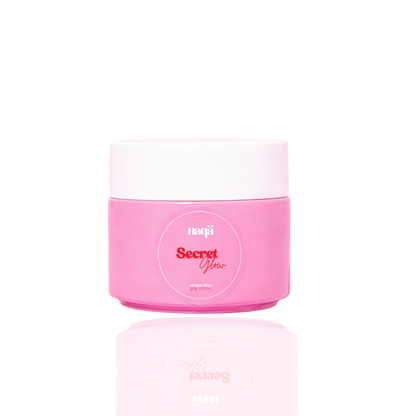 Pot rose du masque détox Secret Glow naqä au couvercle blanc