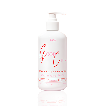 Flacon à pompe blanc de L'Après Shampooing Good Curls naqä