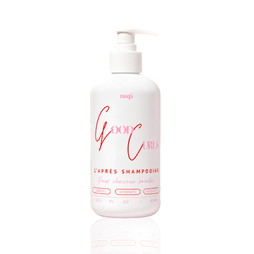 Flacon à pompe blanc de L'Après Shampooing Good Curls naqä