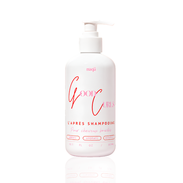 Flacon à pompe blanc de L'Après Shampooing Good Curls naqä