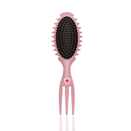 Brosse démêlante Sculptor Brush rose à picots et manche fourche