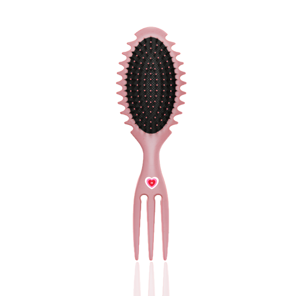 Brosse démêlante Sculptor Brush rose à picots et manche fourche